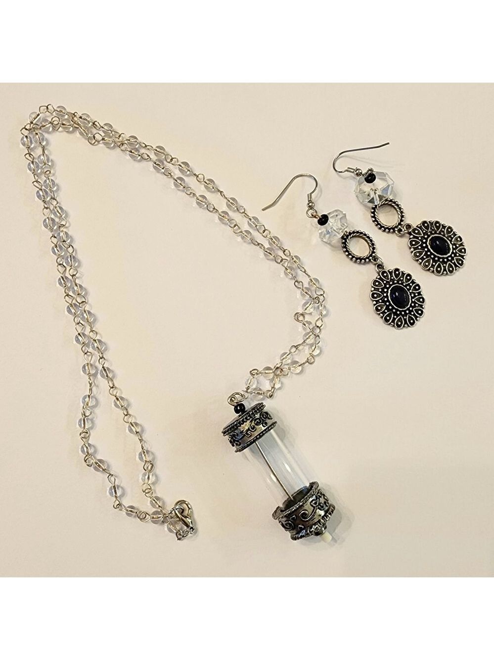 Fillable Vial Necklace Free Earrings